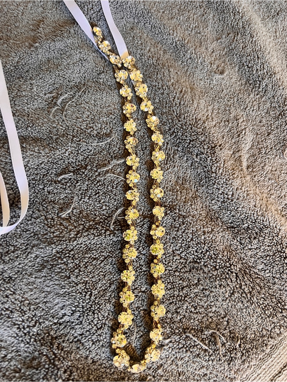 Silver Beaded Vintage Skinny BHLDN Style belt